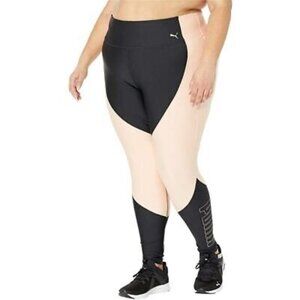 Puma Womens Plus Size 3X Pink & Black Colorblock Leggings